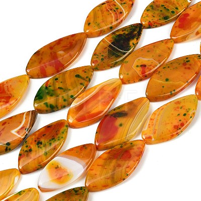 Dyed Natural Agate Beads Strands G-U029-E01-1