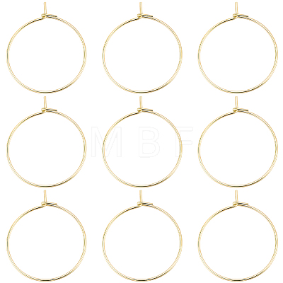 100Pcs 304 Stainless Steel Hoop Earrings Findings STAS-BBC0009-64-1