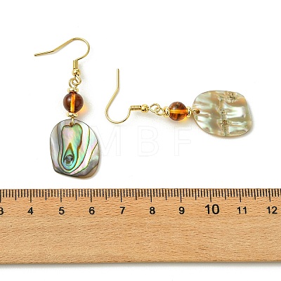 Natural Paua Shell Dangle Earrings EJEW-JE07429-01-1