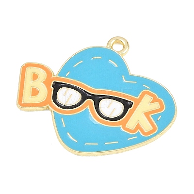 Back to School Alloy Enamel Pendants FIND-E054-02O-1