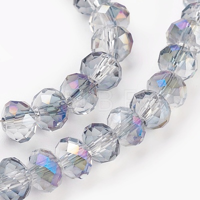 Electroplate Glass Beads Strands GLAA-K027-HR-B01-1