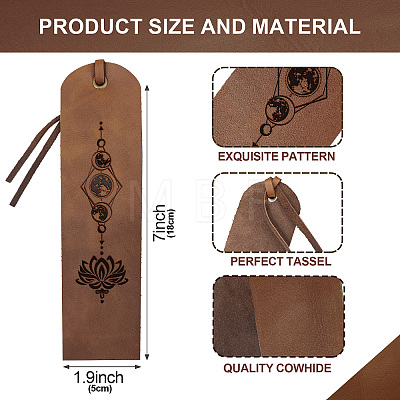 Cowhide Leather Labels AJEW-WH0386-0021-1