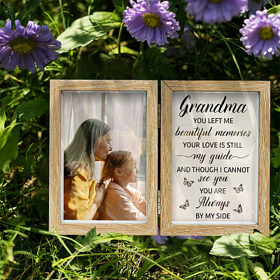 Word Memorial Grandma Wood Picture Frames Box AJEW-FG0004-02D-1