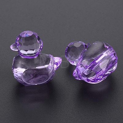 Transparent Acrylic European Beads MACR-S373-75-B-1