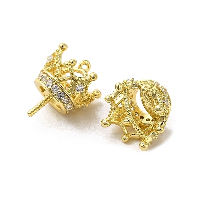 Brass Micro Pave Cubic Zirconia Peg Bails FIND-C045-05G-1
