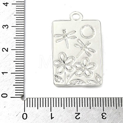 304 Stainless Steel with Dyed Synthetic Turquoise Pendants STAS-G374-05S-05-1