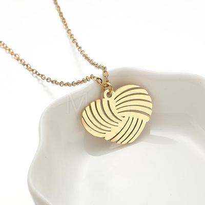 304 Stainless Steel Hollow Pendant Cable Chain Necklaces for Women WGAEFC1-09-1