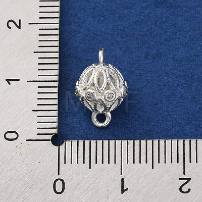 Brass Micro Pave Clear Cubic Zirconia Connector Charms KK-A230-06E-S-1