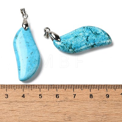 Dyed Natural Magnesite Pendants G-Q181-01-1