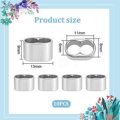 10Pcs 304 Stainless Steel Spacer Beads FIND-UN0007-83-1