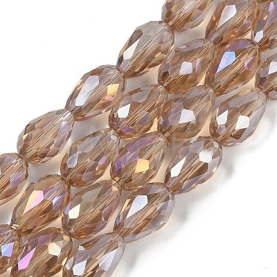 Transparent Electroplate Glass Beads Strands LS-EGLA-N013-T6mm-B23-1