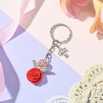 Resin & Alloy & Glass Keychain KEYC-MZ00015-02-1