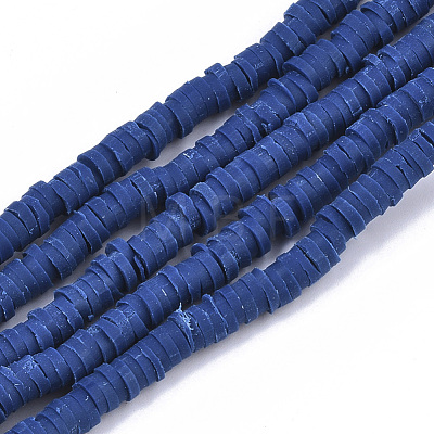 Handmade Polymer Clay Beads Strands CLAY-R089-4mm-010-1