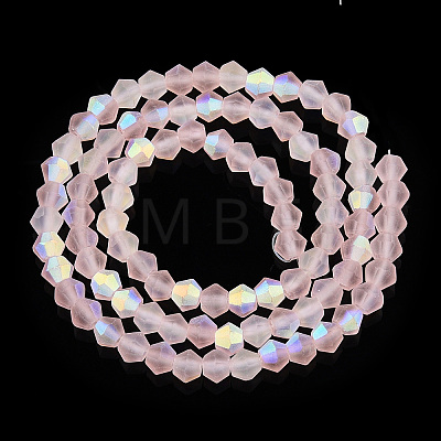 Imitate Austrian Crystal Bicone Frosted Glass Beads Strands EGLA-A039-T3mm-MB26-1
