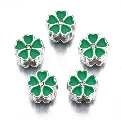 Alloy Enamel European Beads MPDL-T005-005-RS-1