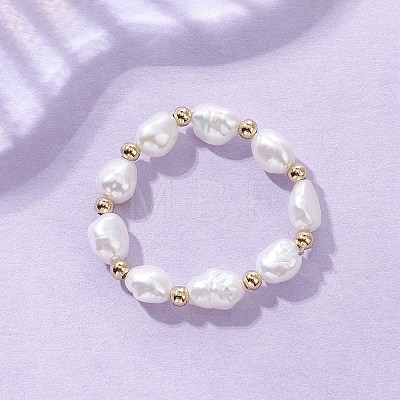 Natural Cultured Freshwater Pearl Finger Rings RJEW-JR01012-1