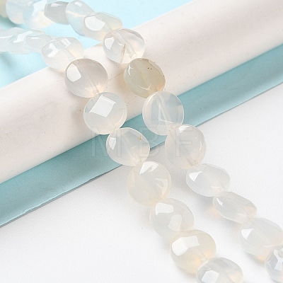 Natural White Agate Beads Strands G-K357-B16-01-1