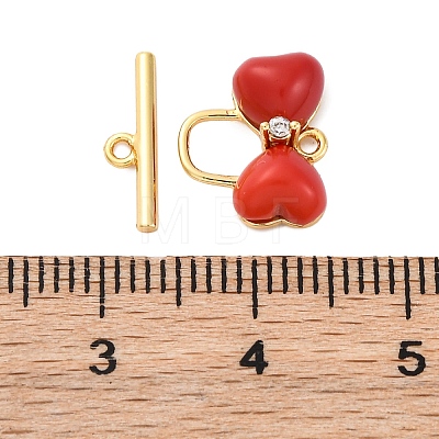 Resin Toggle Clasps KK-P291-01G-1