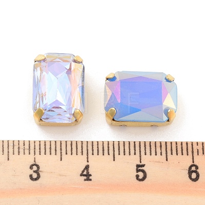 Rectangle Opal Sew On Rhinestones RGLA-G024-01B-G-1