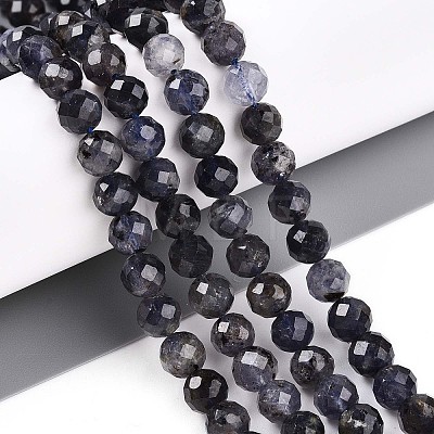 Natural Cordierite/Iolite/Dichroite Beads Strands G-S345-6mm-27-1