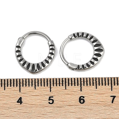 316 Surgical Stainless Steel Hoop Earrings EJEW-G416-29AS-1