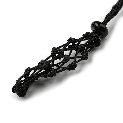 Adjustable Braided Waxed Polyester Cord Macrame Pouch Necklace Making NJEW-TAC0008-03-1