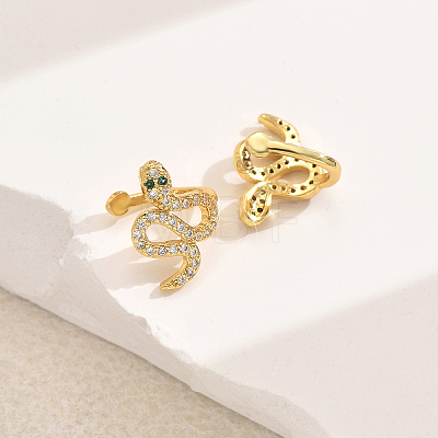 Brass Snake Cuff Earrings ML7793-1