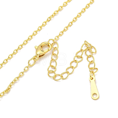 Brass Cable Chain Necklaces for Women NJEW-G084-19G-1