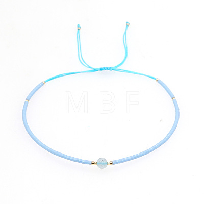 Adjustable Glass Seed Bead Braided Bead Bracelets for Women VT9382-42-1