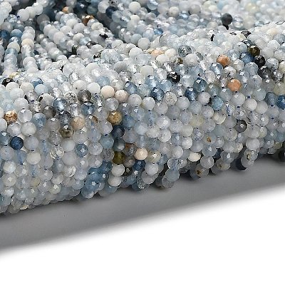 Natural Aquamarine Beads Strands G-RM2025-A17-3mm-B-1
