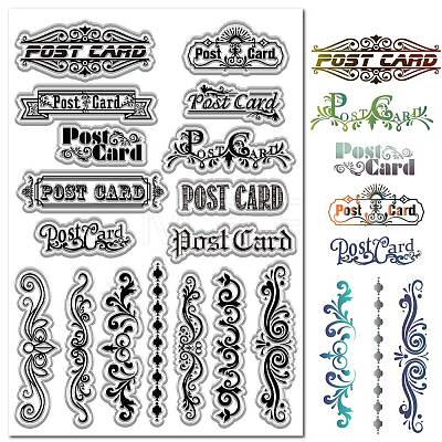 PVC Plastic Clear Stamps DIY-WH20051-009-1