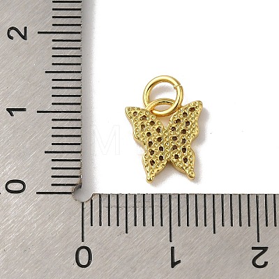 Brass Micro Pave Cubic Zirconia Pendants KK-H487-14G-1