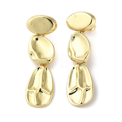 Rack Plating Brass Dangle Stud Earring EJEW-H099-02G-1