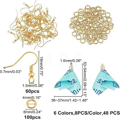 SUPERFINDINGS DIY 24 Pairs Faddish Dangle Earring Making Kits DIY-FH0002-15G-1