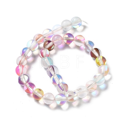 Synthetic Moonstone Beads Strands G-P528-J01-07-1