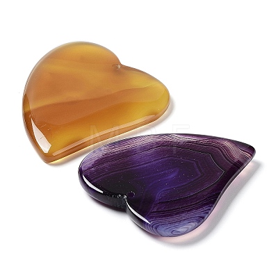 Natural Banded Agate/Striped Agate Pendants G-E601-04-1
