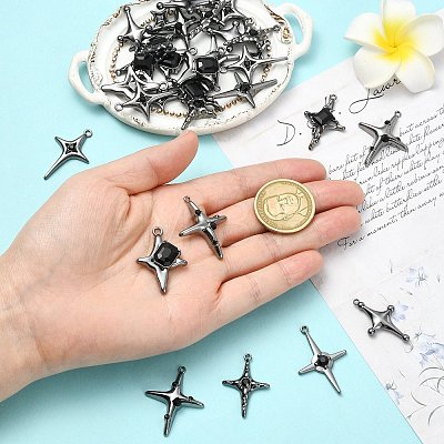 32Pcs 8 Styles Alloy Pendants FIND-CJ0006-01-1