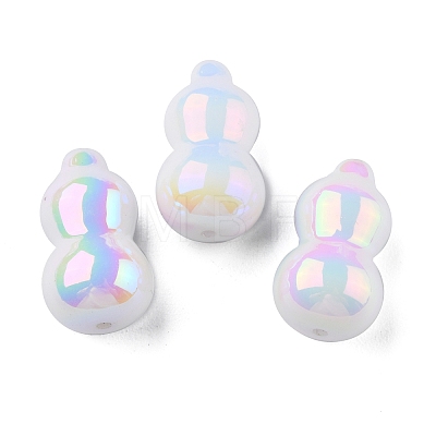 UV Plating Transparent Acrylic Beads OACR-K005-15-1
