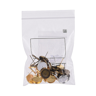 Brass Ear Studs Settings IFIN-YW0001-15-1