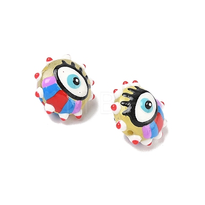 Baking Paint Glass Beads LAMP-D004-04B-1