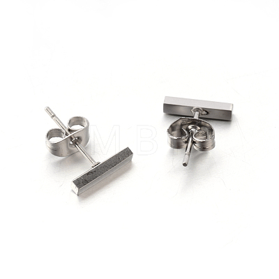 304 Stainless Steel Ear Studs EJEW-P045-08-1