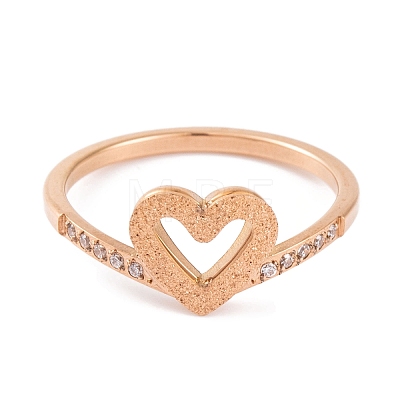 304 Stainless Steel Heart Finger Ring for Women RJEW-C086-06-RG-1