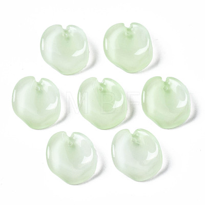 Spray Painted Imitation Jade Glass Pendants GLAA-N042-003-B01-1