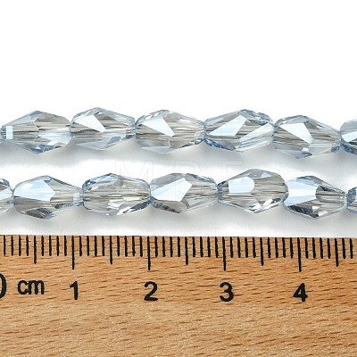 Transparent Electroplate Glass Beads Strands X-GLAA-K064-03B-PL02-1