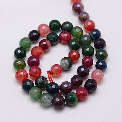 Natural Agate Beads Strand G-G580-8mm-03-1