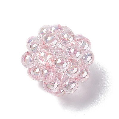 Handmade Transparent Plastic Woven Beads KY-P015-05E-1