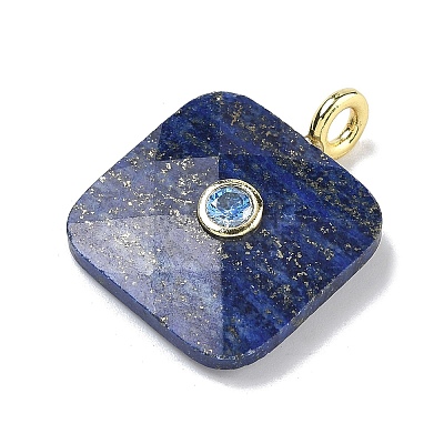 Natural Lapis Lazuli Faceted Pendants G-C274-03-G07-1