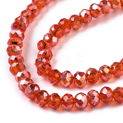 Electroplate Glass Beads Strands X-EGLA-A034-T4mm-B22-1