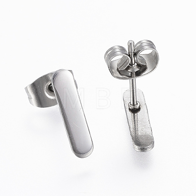 Tarnish Resistant 304 Stainless Steel Stud Earrings EJEW-H350-18P-1