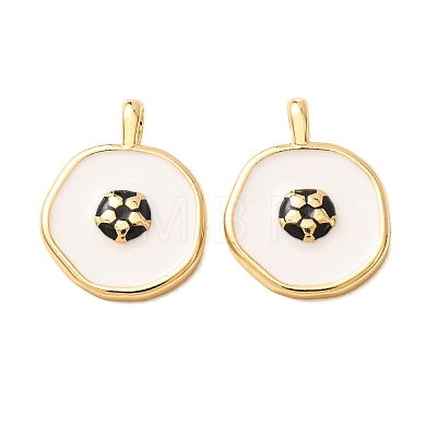 Brass Enamel Pendants KK-CJC12A6-01D-G-1